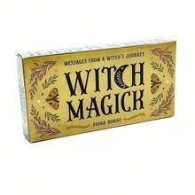 40 Stücke Mini Hexen Magie Orakel Karten (10,3*6cm), positive Inspiration Tarotkarten aus dem Tierreich, beidseitig bedruckte Führungs- und Motivationskarten - Khaki - Übersicht 3