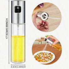 1 Easy Pressure Glass Oil Spray Bottle, Perfect For Cooking, Salad And Barbecue - Kitchen Essential, Food Prep, Cooking Tool, Sleek Design, Minimalist Kitchenware, Hand Wash Only, Highquality Sprayer, Misting Bottle, Professional Chefs, Home Cooks - Multicolor - View 5
