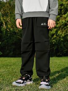 Balabala 儿童耐穿长裤，男女童春季新款 2026 - 黑色 - 查看 1