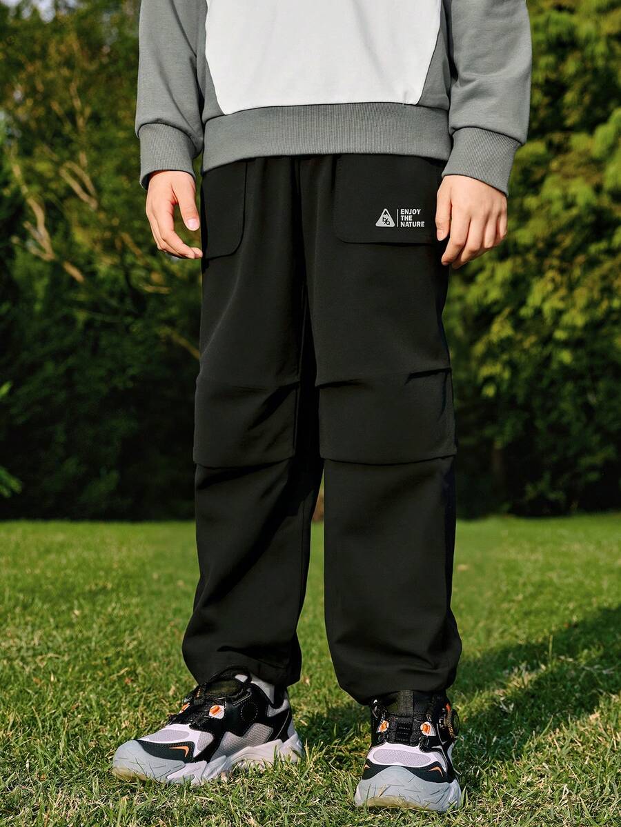 Balabala 儿童耐穿长裤，男女童春季新款 2026 - 黑色 - 查看 1