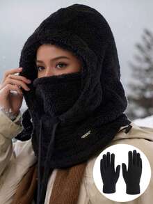 1 Stück/2 Stücke Unisex Balaclava Mütze und Schal Set, Winter warm windundurchlässige Skimaske für Outdoor-Sport, Reisen, Wandern, Skifahren, Geschenk, geeignet für den täglichen Gebrauch, Urlaub, Party - Verschiedenfarbig - Übersicht 16