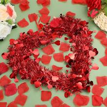 Valentine's Day Red Heart Flower Wreath Madder Heart Sequin Valentine's Day Decor Hanging Ornament, Wedding Venue Window Display - Multicolor - View 3