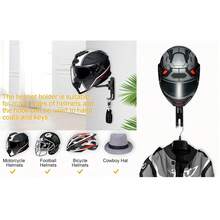 180 Degree Rotating Helmet Holder, Heavy Duty Steel Motorcycle Bicycle Wall Mount Hook, Space-Saving Garage Storage Organizer Rack For Jackets, Hats And More, Easy Installation - one-size - View 8