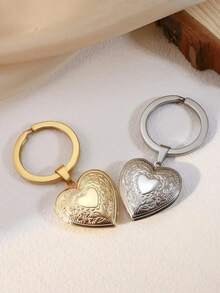 Personalized Photo Heart-Shaped Keychain, Customized Engraved Keychain, Retro Heart-Shaped Keychain, Photo Keychain, Memorial Keychain, Customized Love Photo Keychain, Pet Photo Keychain - Fashionable, Minimalist, Unique Personalized Gifts, Suitable For Christmas, Valentine's Day, DIY Birthday, Anniversary, Couples, Mother's Day, Wedding, Bridesmaid, Party, New Year, Best Friend Gifts - Multicolor - View 4