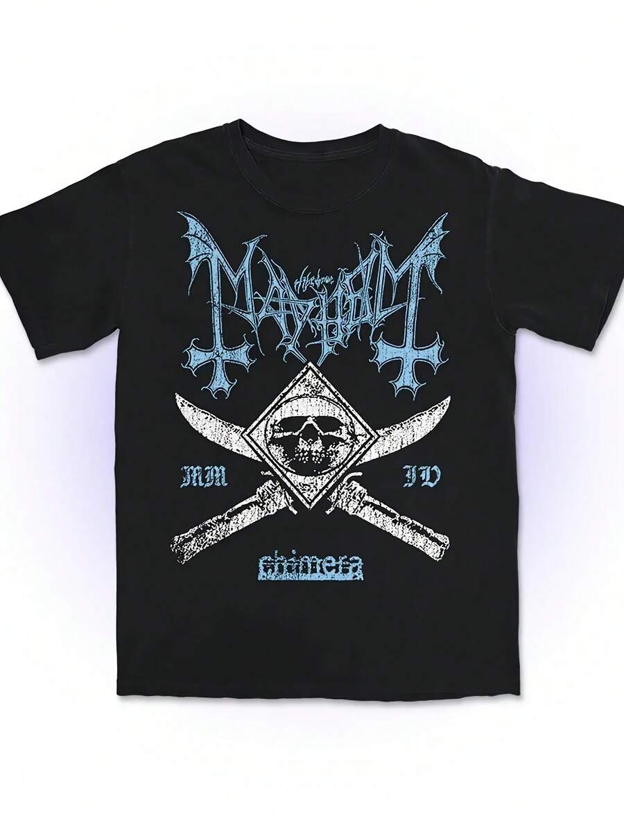 2025 New Norwegian Band Metal Rock Punk American Dark Style Street Short-Sleeved Men's T-Shirt - Kiểu 18 - Xem 1
