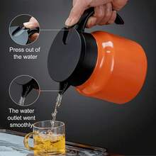 1 Piece Stainless Steel Coffee Maker With Tea Filter, Double Layer Vacuum Kettle, 1L / 33.8OZ Home Insulator, Tea Kettle, Beverage Dispenser For Hot Chocolate Milk, Fruit Juice - Multicolor - View 7