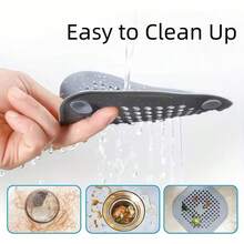 3pcs Square Silicone Suction Cup Hair Catcher (14.5cm/5.7in) - Reusable Flat TPR Drain Plug/Filter For Shower/Bathtub/Bathroom/Kitchen Sink/Laundry | Anti-Clogging Drain Protector - Multicolor - View 2