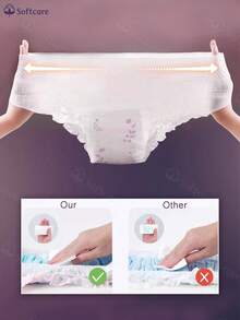 5/10/30pcs, Sanitary Napkins, Night-Time Pant-Type Sanitary Napkins, Disposable, Extremely Thin And Breathable, Instantly Soft, Also Suitable For Postpartum Women, The Elderly - White - View 15