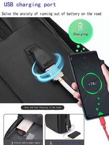 Mochila de negocios, bolsa para computadora, mochila para escuela secundaria y preparatoria, mochila de gran capacidad para viajes, mochila coreana para hombres - Negro - Ver 2