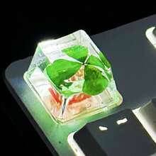 1个自粘式DIY树脂高透明干花键帽真花鲜花小满星机械键盘键帽单片OEM R4