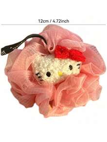 Sanrio 1个三丽鸥Hello Kitty泡泡浴球，花朵造型，可爱卡通泡泡浴球，超柔软大号磨砂泡泡浴球