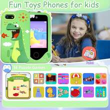 Kids Smart Toy Phone With 2.8" HD Touchscreen, Dual Cameras For Selfie & Video Recording, Multiple Educational Games - Perfect Christmas/Birthday Gifts For Boys & Girls Ages 3-12