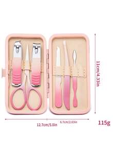 6pcs Nail Clipper Set, Manicure Tools, Nail Care Kit - Nail And Toenail Clippers, Women Birthday Gift, Pink Nail Clipper Gift - Multicolor - View 13
