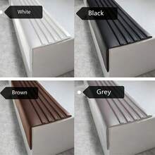 Selbstklebende rutschfeste Treppenkantenschutzstreifen, abnehmbare und aufklebbare Vinyl-Kantenschutzprofile für Innen- und Außentreppen, rutschfeste Treppenkanten, geeignet für Glas, Fliesen, Holzböden