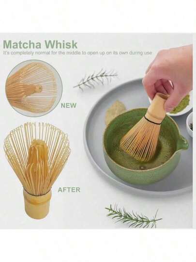 Japanese-Style Ceremonial Whisk For Green Tea, Bamboo Brush For Mixing, Bamboo Whisk. One Hundred Sets Of Bamboo Tea Whisk And Bamboo Green Tea Tools. Tea Bowl Tray, Tea Stirrer, Practical Powder Mixer For Green Tea. Coffee And Green Tea Brush. Matsunobu Tea Whisk. Utensil Grinding Brush, Tea Set Accessory.