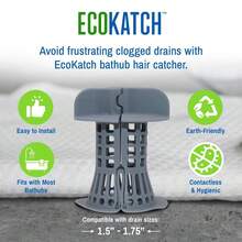 1pc Non-Contact Hair Catcher: Silicone Net Filter For Hair Clogged Drain, Bathtub Drain Hair Cleaning Filter - Multicolor - View 1