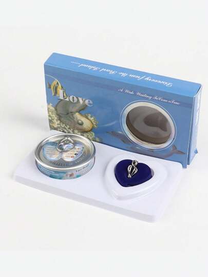 طقم هدية لؤلؤة المحار الغامضة، طقم صنع قلادة اللؤلؤ DIY، علبة قلادة اللؤلؤ، قلادة كريستال، مع سلسلة بطول 20 بوصة/50.8 سم، هدية مفاجأة عيد الميلاد للنساء والفتيات