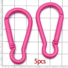 5 piezas Clip de resorte de primavera, Gancho de llavero de resorte de primavera Multiusos Clips de llavero de color caramelo Hebilla de enlace rápido para manualidades de llaveros DIY y elaboración de joyas - Multicolor - Ver 8