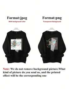 Adesivos Personalizáveis de Transferência de Calor DTF - Design Personalizado "Custom DTF TRANSFORM", Pode Inserir Fotos, Filme de Transferência de Calor Personalizado Legal, Remendo de Ferro Personalizado, Etiqueta Lavável, Suprimentos DIY para Roupas, Camisetas, Fronhas, Adesivos Adesivos da Moda, Adesivos de Parede, Presentes Personalizados - multicolorido - Visão 4