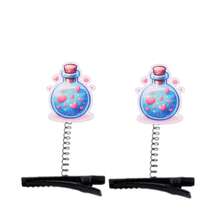 2pcs Couple Hair Clips Valentine's Day Matching Heart Hair Barrettes For Lovers - Multicolor - View 14