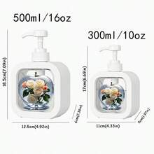 1pc 10oz/16oz Plastic Liquid Container, Bathroom & Kitchen Soap Dispenser Pump, Reusable Lotion Dispenser Bottle, Suitable For Hand Soap, Body Wash, Dish Soap, Face Wash, Shampoo, Conditioner, Mouthwash, Multi-Purpose Soap Dispenser For Bathroom And Kitchen - Transparent - View 3