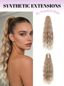 24英寸假发，带夹式马尾，长波浪卷发，自然蓬松的渐变色马尾，适合女士派对、节日礼物、音乐节、派对发饰，也适合日常佩戴、沙龙使用、角色扮演、婚礼、Y2K、洛丽塔、JK风格，适合细软发质、新手和所有肤色，是新年和情人节的理想礼物，也是发饰的绝佳选择。 - 彩色 - 查看 1