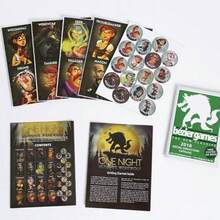 终极狼人卡牌游戏，快节奏推理派对游戏，破冰派对游戏，演技挑战与剧情反转，便携式金属盒，随机技能组合，精美礼品，适合家庭聚会，娱乐游戏，游戏礼品，卡牌游戏，派对桌游，互动游戏，休闲游戏，便携式卡牌，朋友聚会桌游，假日旅行娱乐游戏 - 黃色 - 查看 3