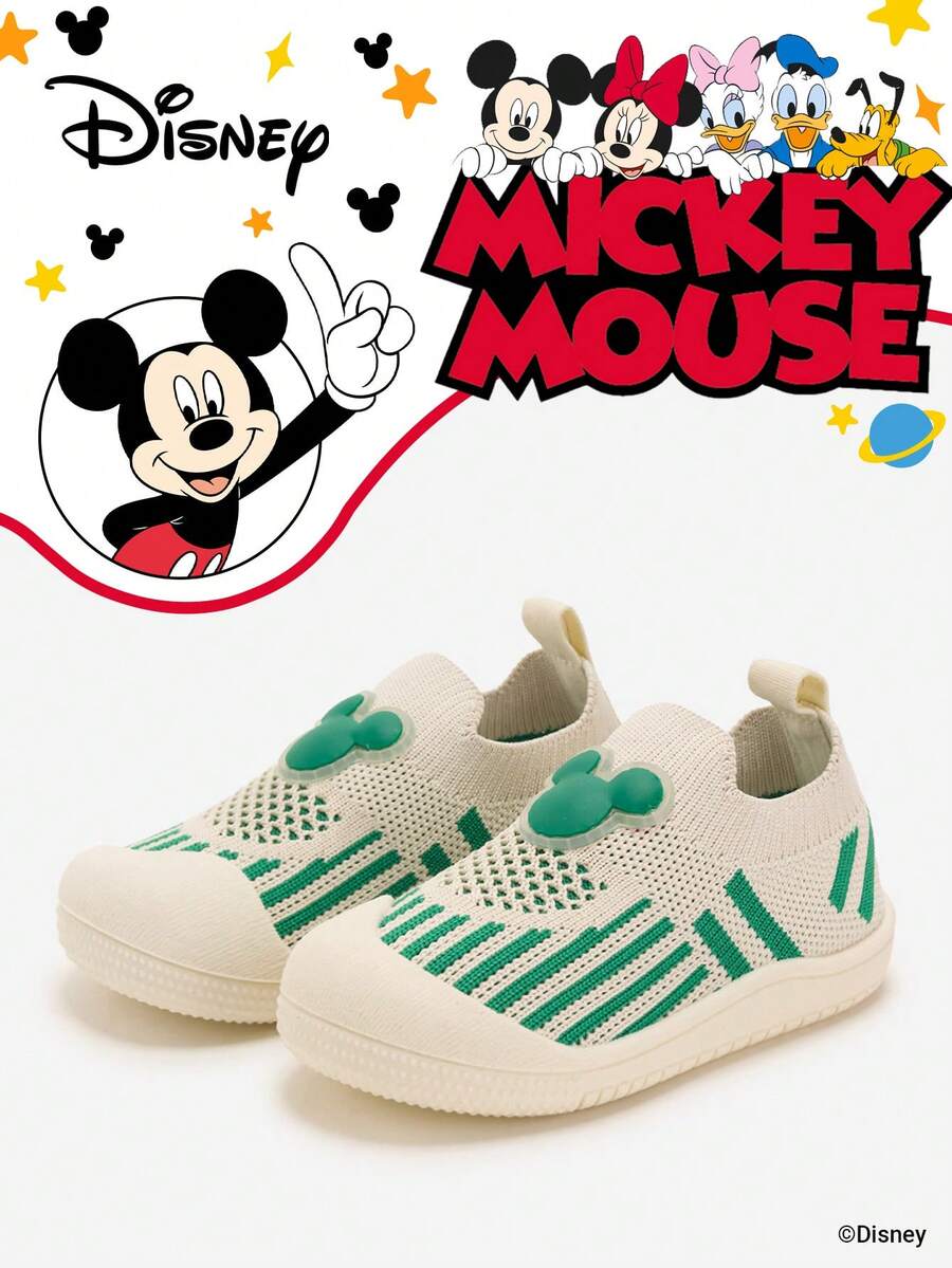 Disney 1 Pair Official Collaboration  Children's Sports Shoes, Suitable For Daily, Holiday, Sports And Outdoor Activities. Comfortable, Fit Foot Shape, Non-Slip, Breathable. (Boys' Sports Shoes, Boys' Casual Shoes, Children's Sports Shoes, Girls' Sports Shoes, Girls' Casual Shoes) - Beige - View 1