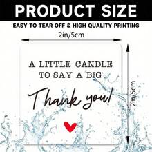 4/8/12/20张蜡烛贴纸 - 独特的感谢贴纸 - 送给同事、老板、老师和导师的完美感谢礼物 - 适用于圣诞节、情人节、周年纪念日、生日派对和特殊场合，也适合送给经理、女主人和女士 - 彩色 - 查看 7