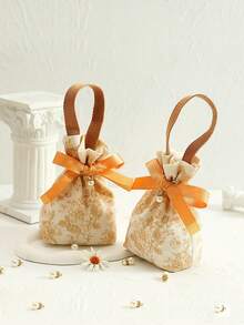 Chinese Style High-End Wedding Favor Gift Box, Wedding Candy Box Bag, Handheld Candy Bag, Engagement Return Gift Candy Bag, Candy Cloth Bag, Party Gift Packaging Bag, Birthday Party Gift Packaging Bag, Party Favor Candy Packaging Bag, Chinese Wedding Favor Candy Box, Birthday Party Gift Packaging Bag, Accessory Tie Bag, Jewelry Storage Bag, Valentine's Day Gift Bag, Women's Day Gift Packaging Bag - Multicolor - View 7