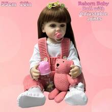 55cm Lifelike Doll, Vinyl Material, Dressable & Washable, Ideal Holiday Gift And Sweet Present From Mom And Dad - Pink - View 13