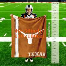 "Texas Longhorns NCAA Throw Blanket - Orange & White Longhorn Logo Design, Gift For Longhorns Fans, Cozy Flannel Couch Bed Stadium Blanket, 4 Sizes 30x40 To 60x80 Inches  " - Nhiều màu 1 - Xem 12