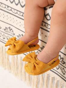 Infant Infant Girls Summer Sandals With Flower Soft Sole Newborn Toddler First Walker Crib Dress Shoes
