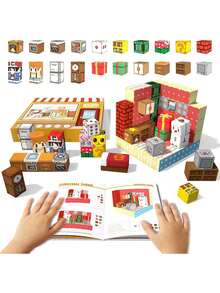 Multiple Styles Magnetic Blocks, Magnetic Cubes Travel Set  Ages 4-8 8-12, Magnet Building Blocks Sensory Montessori STEM  S For 3 4 5 6 7 8 Year Old Girls Birthday Gifts,38397777 - Màu xanh chanh - Xem 1
