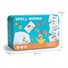 Juego educativo temprano de inteligencia para niños, cartas de aprendizaje de letras y palabras en inglés para reconocer y formar palabras - Multicolor - Ver 9