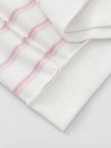 Balabala Tween Girl' Striped Sweatshirt, Unisex Long Sleeve Spring Top 2026 - White and Red - View 6