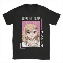 Marin Kitagawa T-Shirt Men My Dress-Up Darling Anime Vintage 100% Cotton Tees Crew Neck Short Sleeve T Shirts Unique Clothes - 黑色 - 查看 1