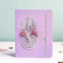 创意蝴蝶金属切割模具，DIY剪贴簿相册和压花模板，贺卡制作工具，卡片纸切割工艺品，礼品卡制作模板模切。 - 銀色 - 查看 2