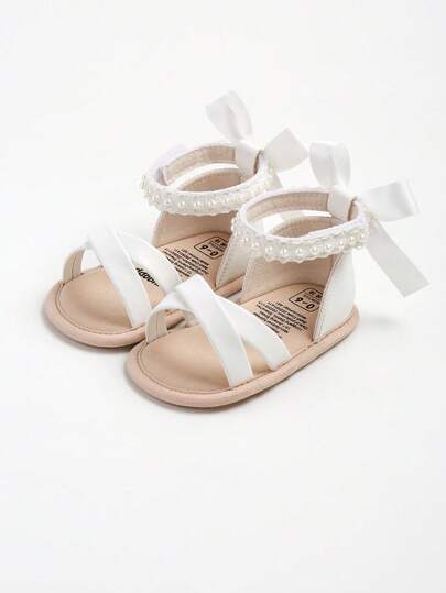 Infant Girls Sandals Summer Shoes Infant Wedding Dress Flat Shoes Outdoor First Walker Toddler Girls Shoes For Summer