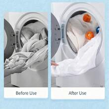 一套海绵洗衣球 - 洗衣机清洁球，毛发收集海绵 + 防缠绕魔球，家用洗衣防毛发清洁工具，送给新妈妈、宠物主人、复活节、母亲节、乔迁之喜的绝佳礼物 - 彩色 - 查看 7