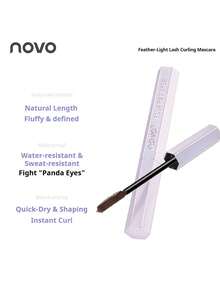 NOVO 防水防汗睫毛膏 - 自然纤长卷翘，速干持久，打造根根分明的睫毛。适合新手、学生、日常妆容、送礼、节日、派对、毕业典礼等场合，简约风格。 - 01#自然黑 - 查看 11