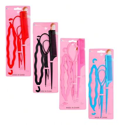 Tendencia48pz Peinado Fácil Profesional Trenzas Cabello Moños Peine VariosCalidad premium