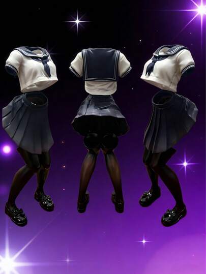 1pc Anime-Themed Decorative Figurine | Cute JK Girl Figurine, The Emperor's New Clothes Figurine, Fashionable Character Display Figurine, Home & Leisure Space Fashion Character Decor, Suitable For Gaming Room, Bedroom, Also As A Gift