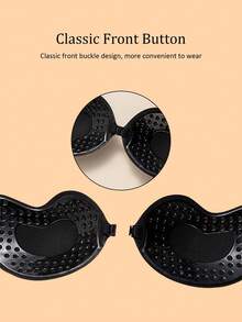 1pc/2pcs Invisible Silicone Strapless Push-Up Bra, Backless Design With Nipple Covers, Waterproof And Reusable, Suitable For Backless Wedding Dresses - Multicolor - View 13