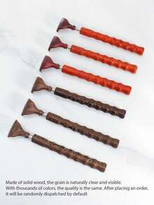 1pc Wooden Back Scratcher With Retractable & Non-Slip Handle Design, Extendable Reach For Convenient Back Scratching, Suitable For Elderly And Adults