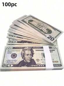 300pc Props Coins, Realistic $20 Replica, Suitable For Movie Video Shooting, Board Games, Magic, Birthday Wedding Party Decoration Atmosphere, Party Game Event Props, Ideal Gift For Halloween, Christmas, Thanksgiving Holidays - 彩色 - 查看 8