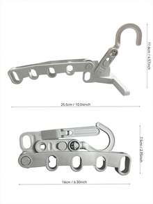 五孔可折叠晾衣架 - 采用轻便耐用的塑料制成，节省空间，便于携带，安装简便，适合旅行者、宿舍住户、家庭主妇、学生，可用于旅行、宿舍生活、居家使用、酒店住宿等场合。 - 彩色 - 查看 10