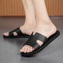 2026新款四季通用拖鞋，防滑软底休闲韩版一脚蹬凉鞋（1双） - 黑色 - 查看 9