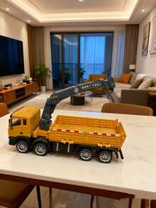 Barnleksaker för pojkar, friktionsdrivna bygglastbilar, transformerbara hopfällbara transportlastbilar, lastbilar och inomhusbyggleksaker, byggfordonsleksaker, småbarnsleksaker, utomhusleksaker för barn, kompaktlastarleksaker, tonkalastbilar för pojkar, strandleksaker, leksaker för pojkar, leksaksbilar, trädgårdsleksaker, monstertruckar, födelsedagspresenter till pojkar - Krandumper - Visa 9