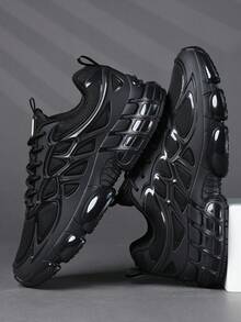 Giày nam casual thời trang, giày thể thao nam buộc dây cổ điển, giày thể thao nam cá tính, giày casual phong cách đường phố. - màu đen - Xem 2